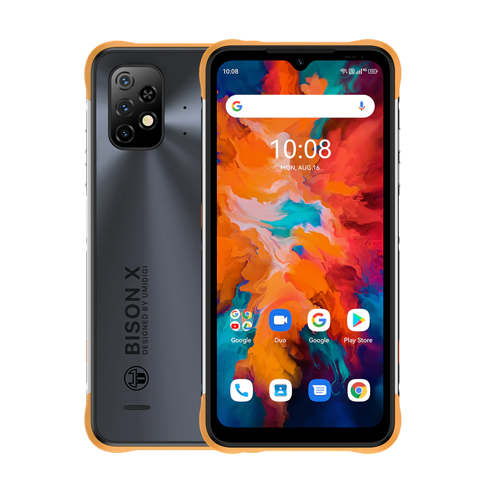 

Мобільний телефон Umidigi Bison X10 4/64Gb yellow IP68 6.53" NFC 6000mAh (1708 zp)