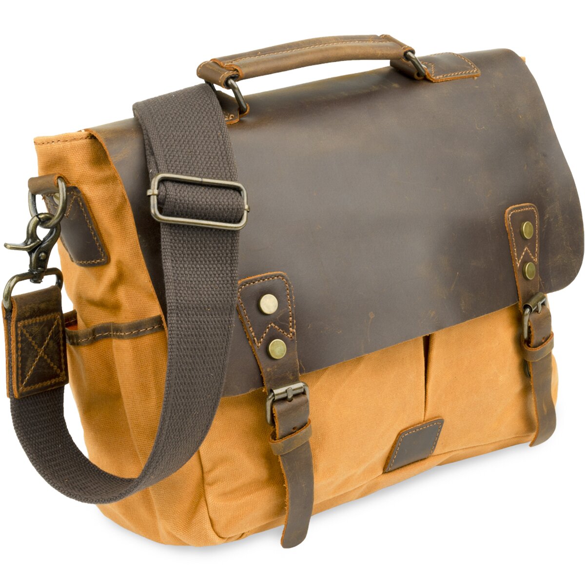 

Деловой портфель в сочетании с кожей Vintage 20120 Рыжий