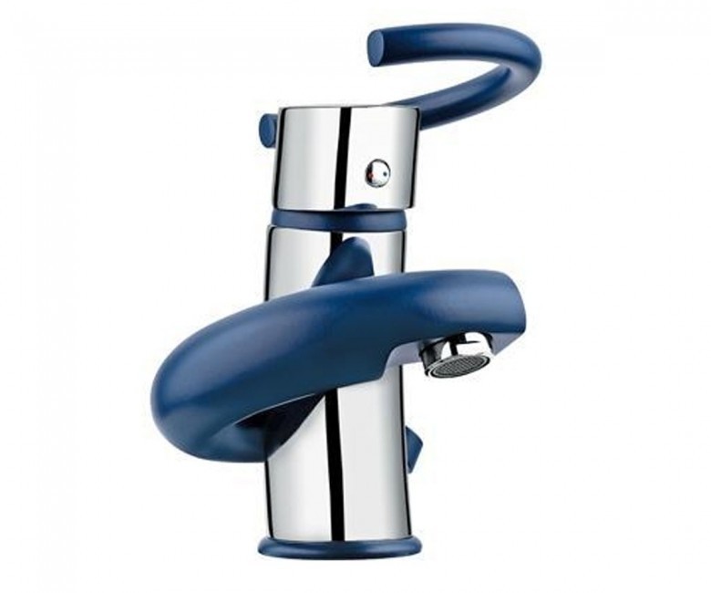 

Смеситель для раковины EMMEVI TWIST CBL6603 литой излив, синий