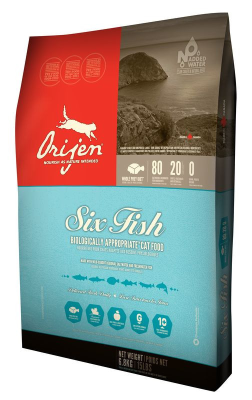 

Сухой корм Orijen 6 Fish Cat & Kitten для кошек всех пород с рыбой 1.8 кг