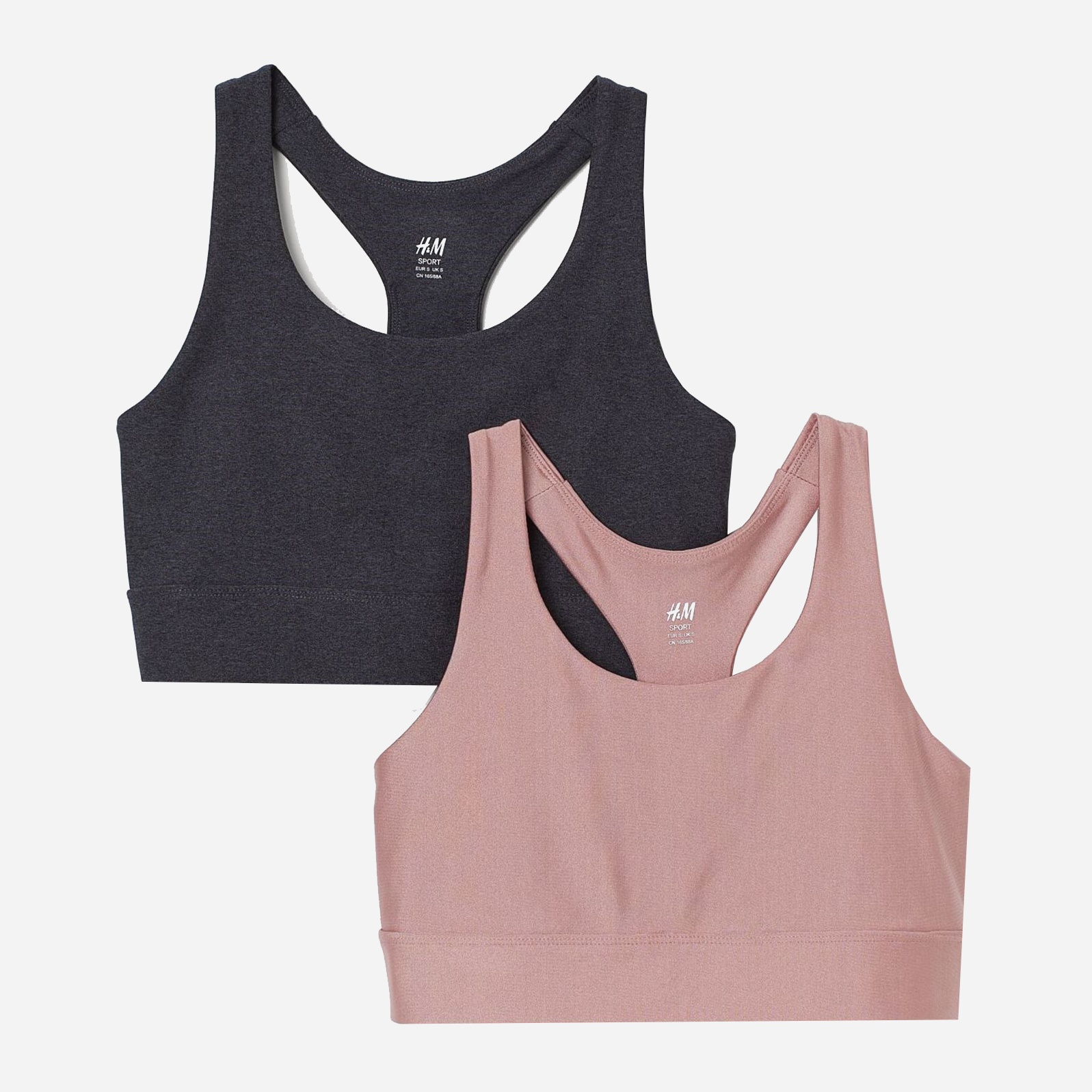 

Спортивный топ H&M 8650862dm  2 шт Пудровый с серым, Спортивный топ H&M 8650862dm S 2 шт Пудровый с серым