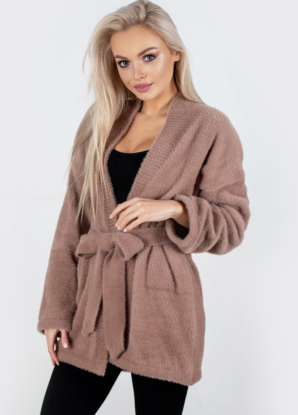 

Женский кардиган "Лада" TM Anika KR04C14 кофейный Onesize