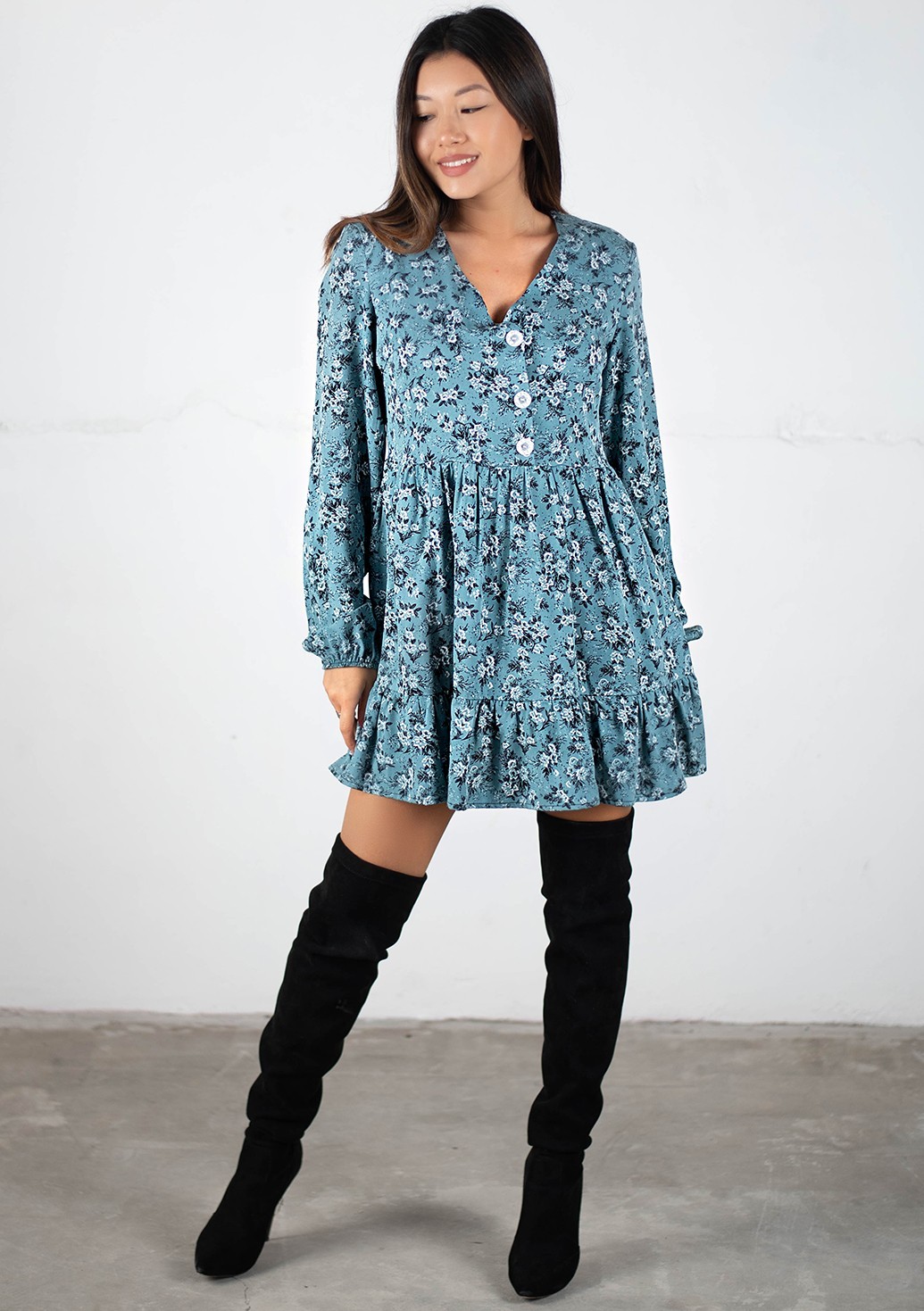

Короткое платье "Молли" TM Anika PL018C16 Onesize голубое