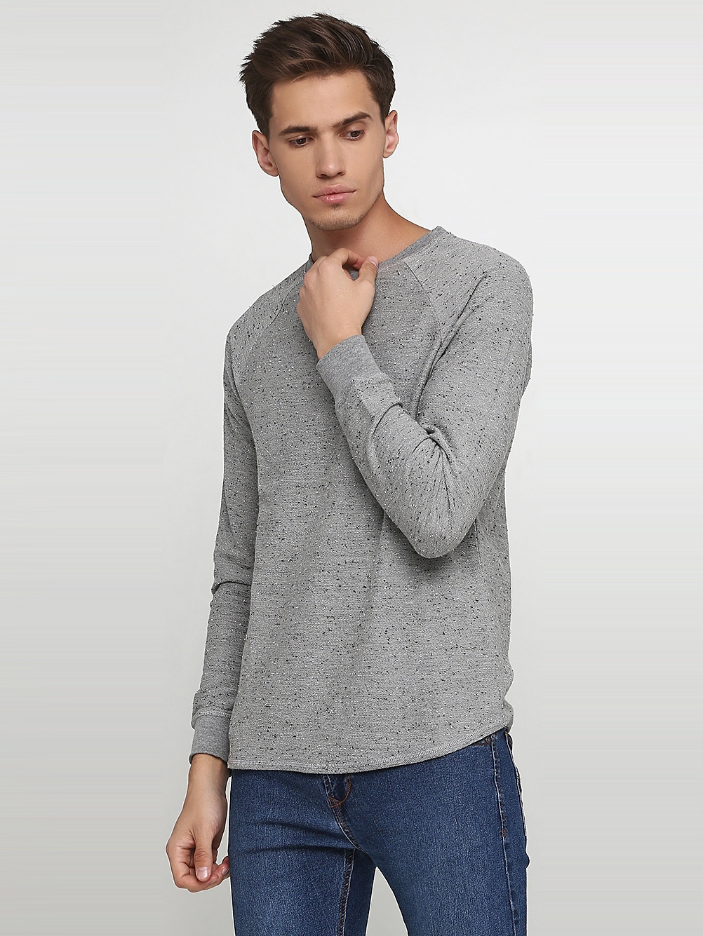 

Лонгслив H&M 0458127-4  Серый (СА2000001440797, Лонгслив H&M 0458127-4 S Серый (СА2000001440797)