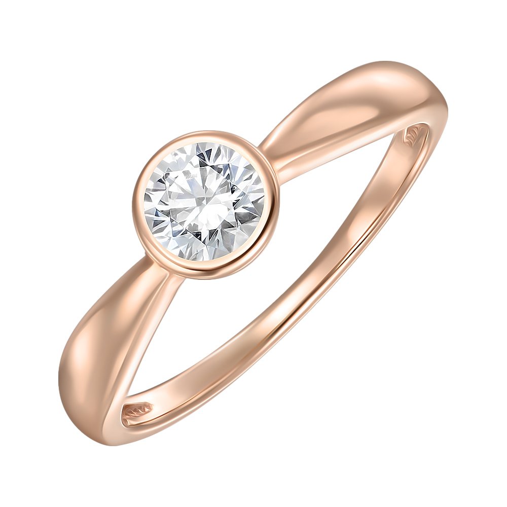 

Кольцо из красного золота с фианитом S Zirconia 000122773 16.5 размера