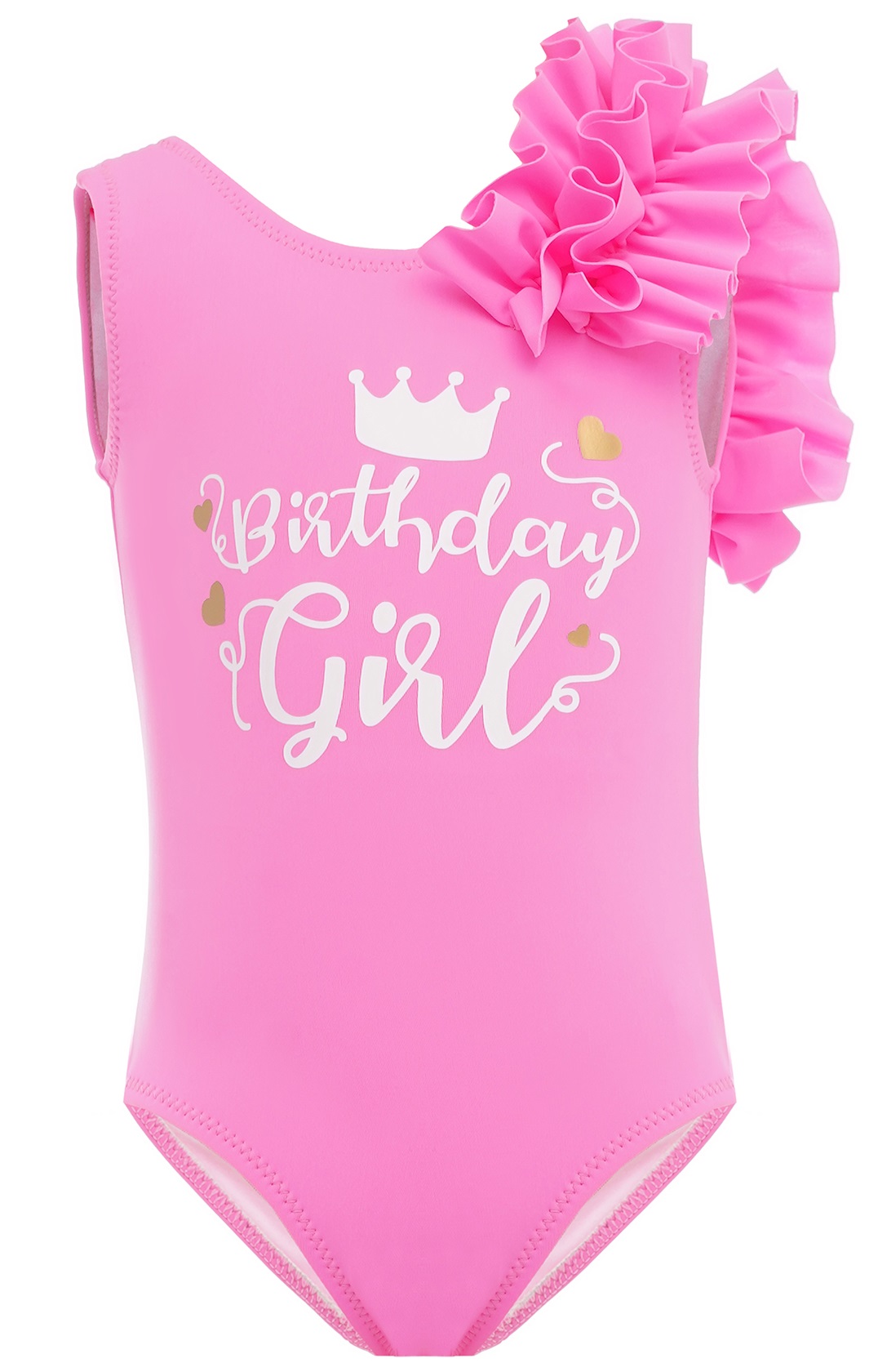 

Купальник “Birthday Girl” на день рождения от BabyLadySwim K3N011 146 см Розовый с повязкой на голову (K3N011146)