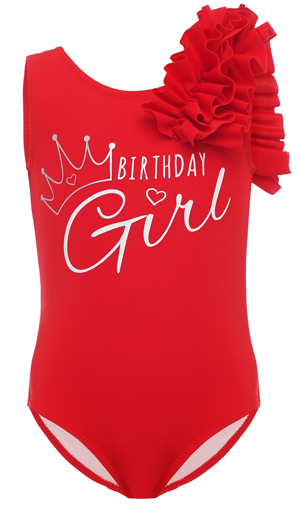 

Праздничный купальник “Birthday Girl” от BabyLadySwim K3N012 116 см Красный с повязкой на голову (K3N012116)