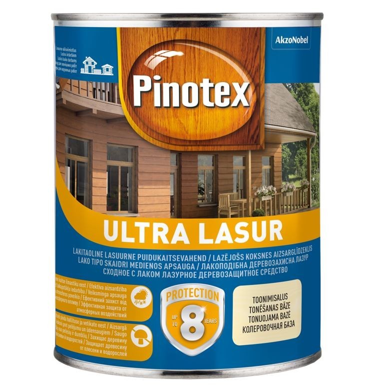 

Высокоустойчивое средство для защиты древесины PINOTEX ULTRA LASUR 1 л красное дерево