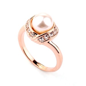 

Кольцо с кристаллами Сваровски 5931376 Italina 16.5 размер Белый жемчуг