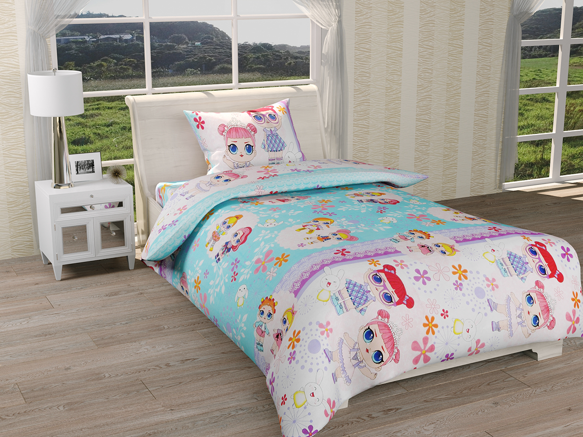 

Постельное белье Ранфорс подросток Р 567 Leleka-Textile полуторный цветной (1756/5640)