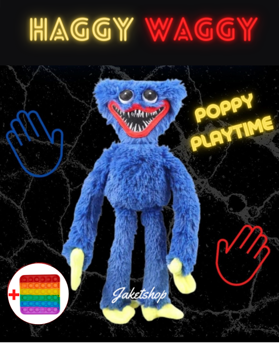 

Мягкая игрушка Хаги Ваги (Huggy Wuggy) Masyasha обнимашка монстрик Хагги Вагги 36см и подарок Поп Ит HW-36