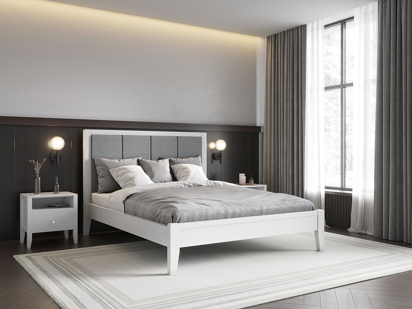 

Двуспальная кровать ArtWood Верона 160х200 белый