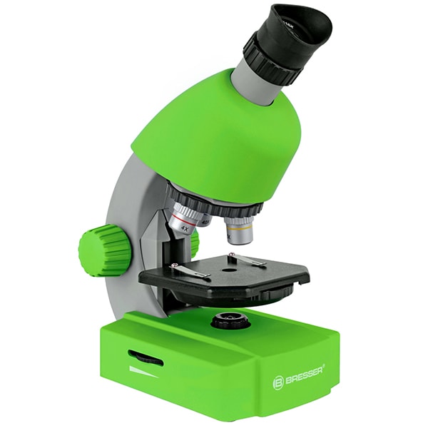 

Микроскоп Bresser Junior 40x-640x Green с набором для опытов и адаптером для смартфона (8851300B4K000) (923040) (4007922033723)