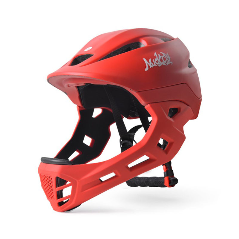 

Шлем защитный с подбородком Nuckily PB14 Red р.52-55 велошлем