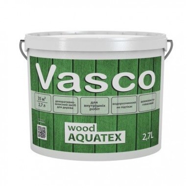 

Антисептик Vasco antiseptik AQUATEX ( Васко Вуд АКВАТЕКС ) 2.7 л морилка для дерева