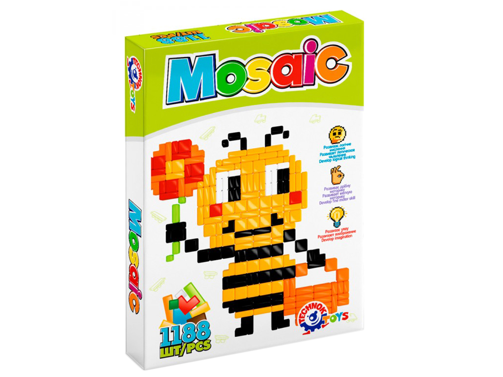 

МОЗАИКА MOSAIC. ТЕХНОК 7525. 1188 ЭЛЕМЕНТОВ Игровой набор