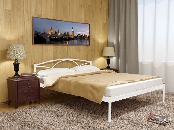 

Полуторная кровать Метакам Palermo-1 металлическая 200x120 Белый Глянец