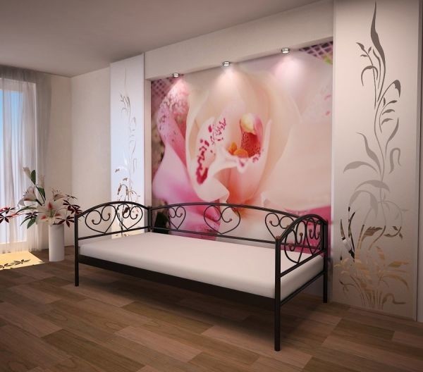 

Двуспальная кровать металлическая Метакам Darina Lux 200x160 Коричневая