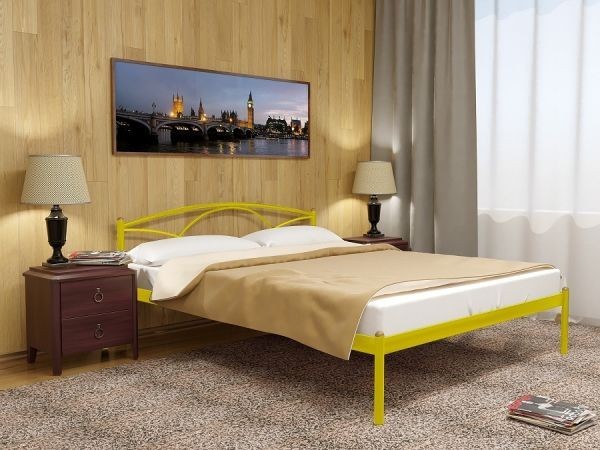 

Полуторная кровать Метакам Palermo-1 металлическая 200x120 Желтая