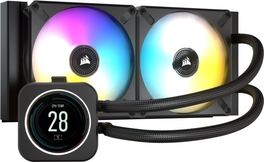 

Система водяного охлаждения Corsair iCUE H100 Elite LCD Display Liquid CPU Cooler (CW-9060061-WW)