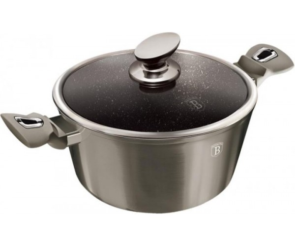 

Кастрюля 8 л с кованого алюминия и стеклянной крышкой 30 см Berlinger Haus Carbon Metallic Line BH-6193