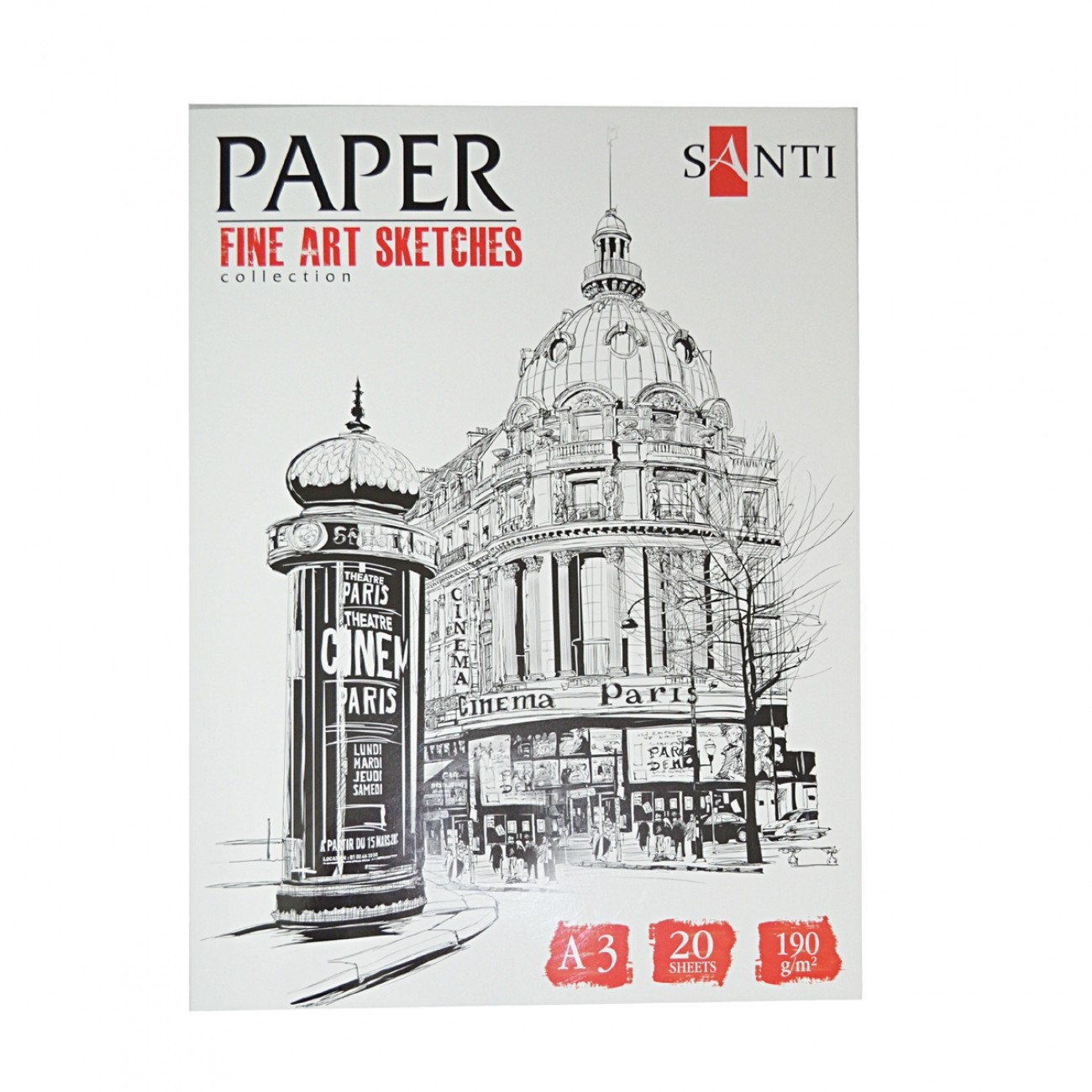 

Набор бумаги для графики SANTI А3 Fine art sketches 20 л. 190 г/м2