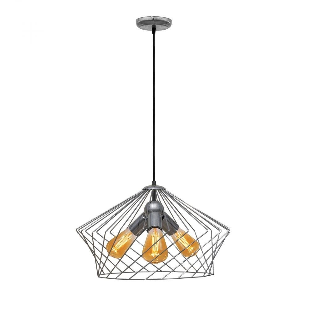 

Светильник подвесной лофт 100lamp Camelia E27 хром (NL 3329-3 CR)