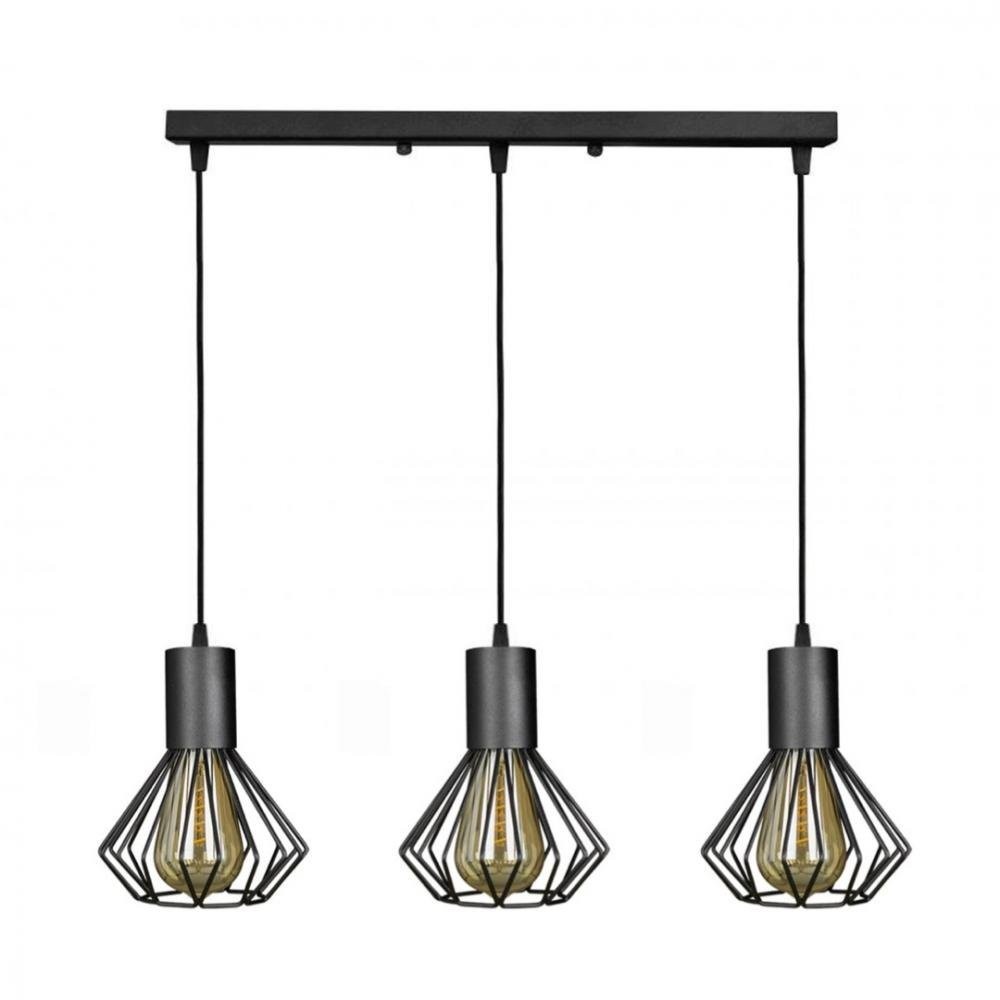 

Светильник подвесной лофт 100lamp Diadem на планке E27 черный (NL 2215-3)
