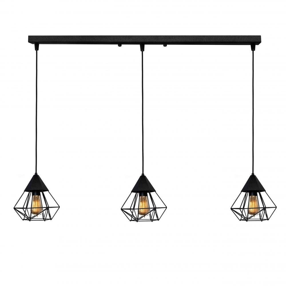 

Светильник подвесной лофт 100lamp Crystal на три плафона E27 черный (NL 0535-3)