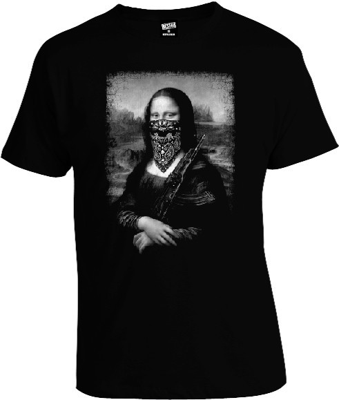 Футболка Mona Lisa Gangsta Black Best4U Черный, Футболка Mona Lisa Gangsta Black Best4U Черный S