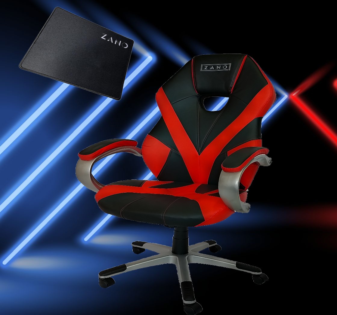 Компьютерное геймерское кресло ZANO RACER RED +  под мышку – фото .