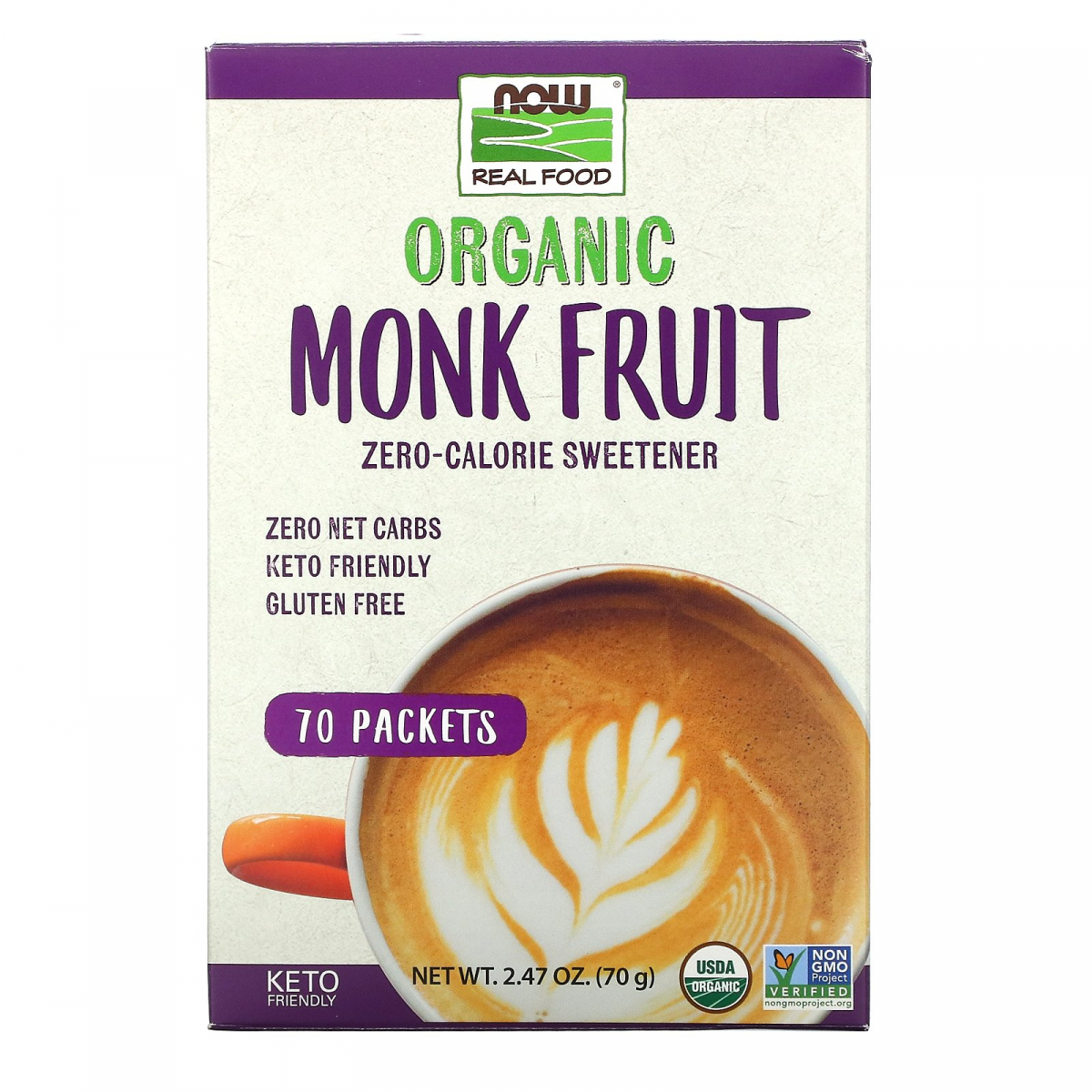 

Экстракт архата органик порошок Now Foods (Monk Fruit Extract Real Food) 70 г