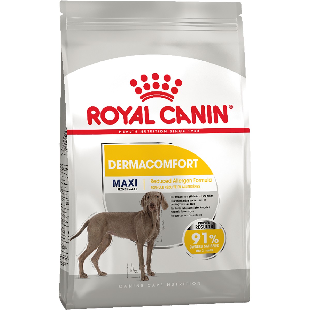 

Royal Canin Dermacomfort Maxi 10 кг Полнорационный сухой корм для собак весом от 26 до 44 кг с чувствительной кожей, склонной к раздражениям