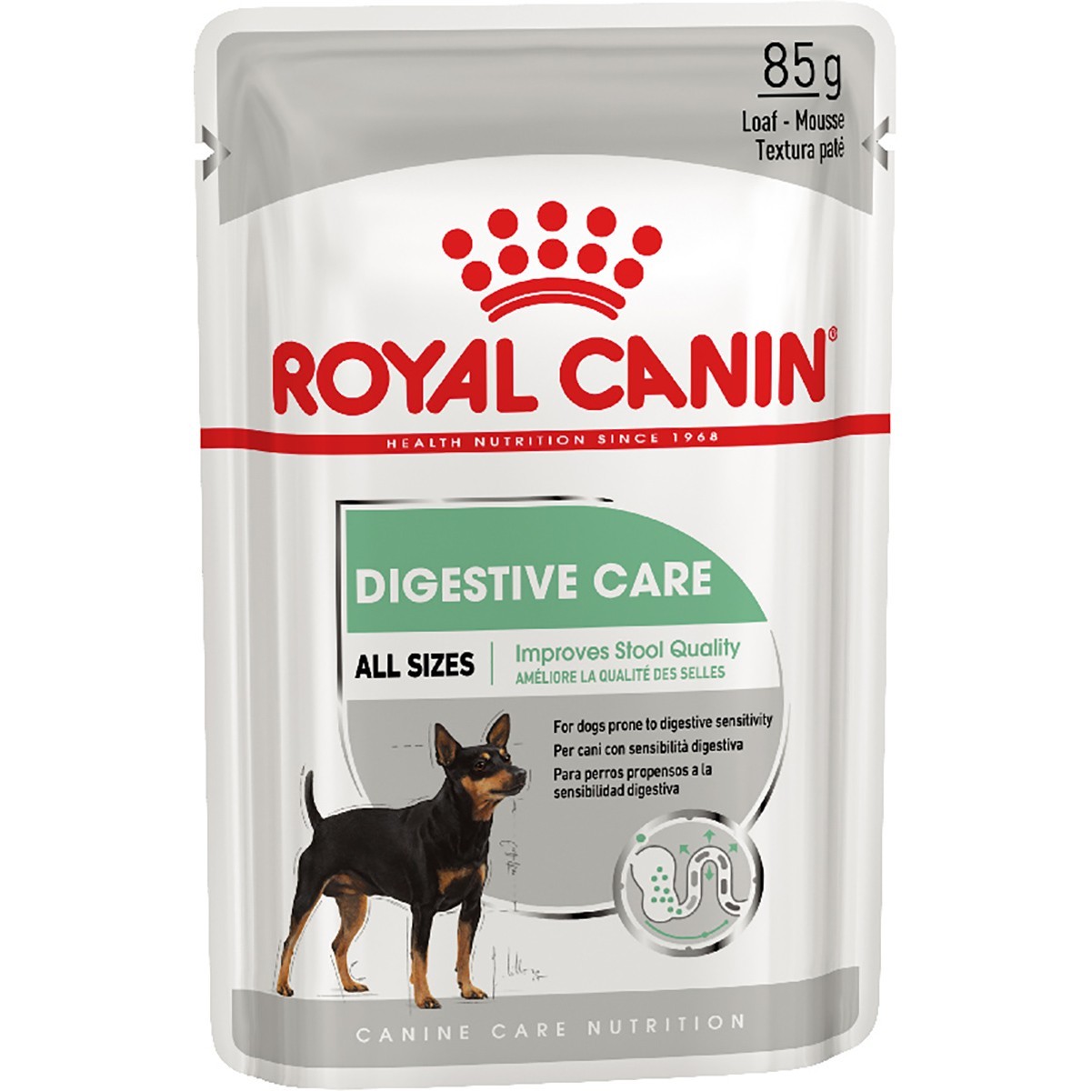 

Royal Canin Digestive Care Loaf Полнорационный корм для собак разных размеров с чувствительной пищеварительной системой Блок паучей 12 штук по 85 г