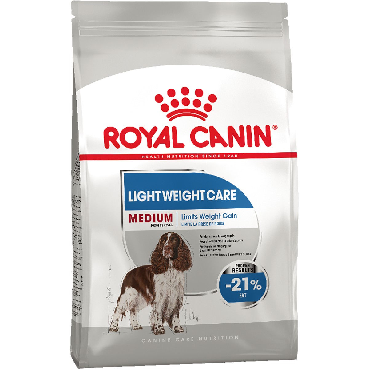 

Royal Canin Light Weight Care Medium 3 кг Полнорационный сухой корм для собак весом от 11 кг, предрасположенных к избыточному весу