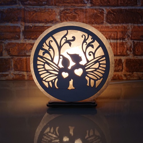 

Соляная лампа EcoDecorLamp круглая Парочка желтый