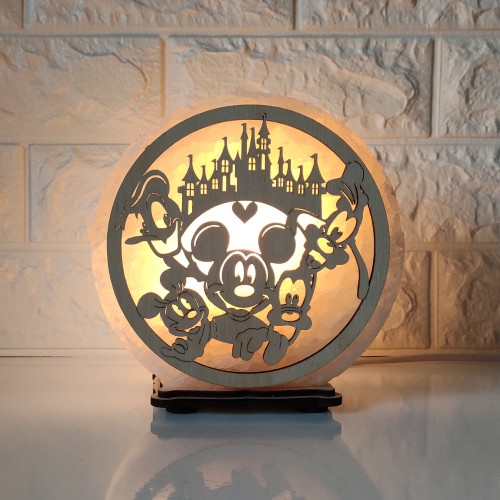 

Соляная лампа EcoDecorLamp круглая Дисней желтая