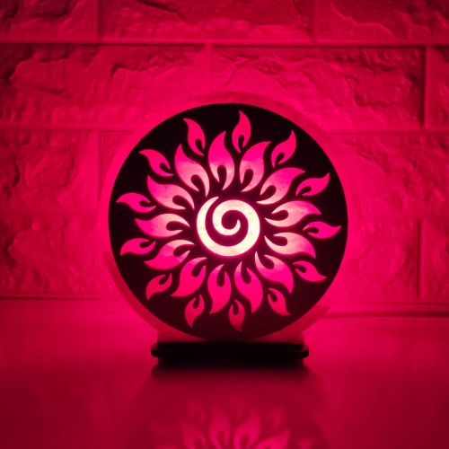 

Соляная лампа EcoDecorLamp круглая Солнце красная