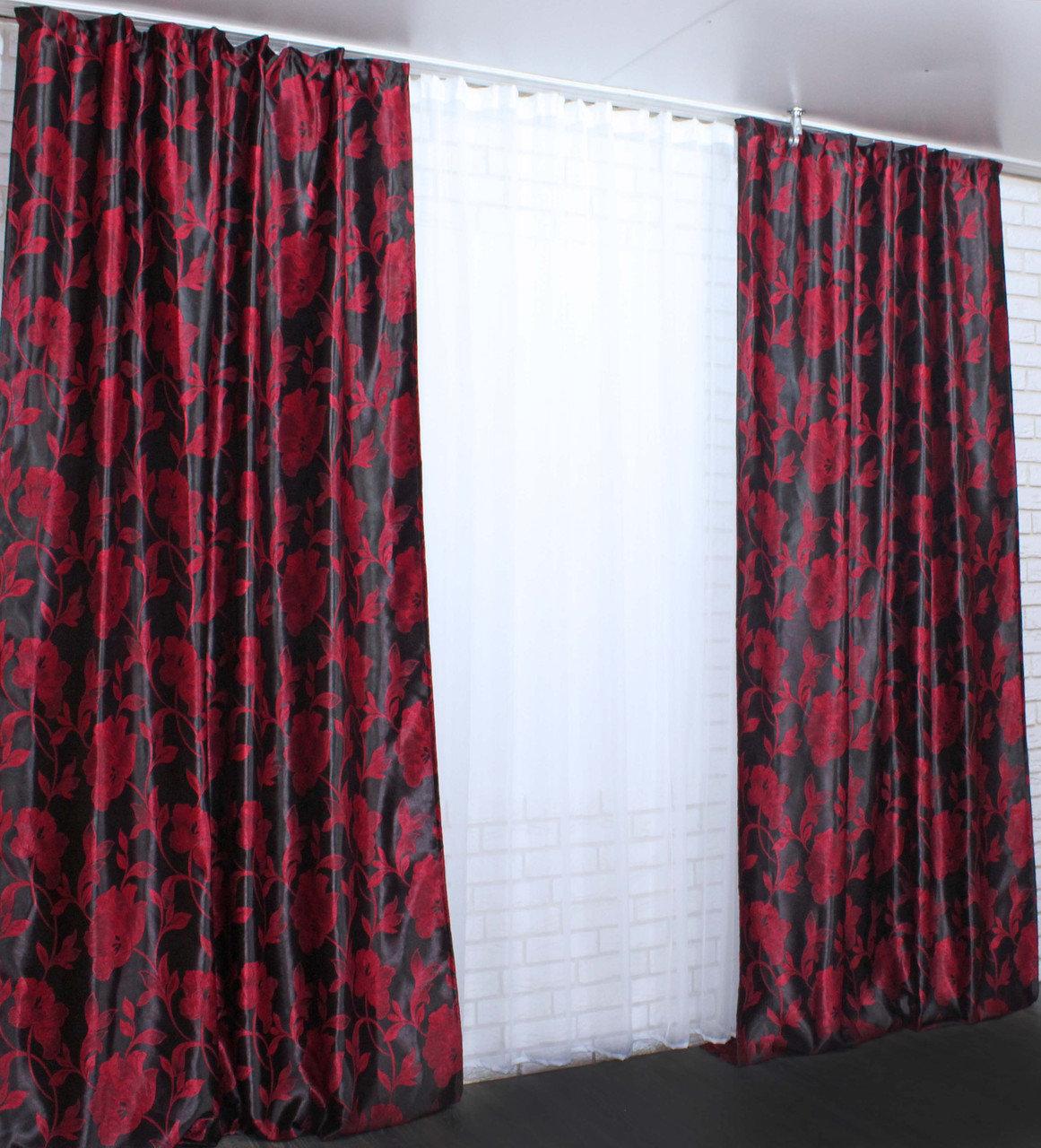 

Комплект штор Chtextil блэкаут коллекция "Магнолия" 2 штори шириною по 1.5м