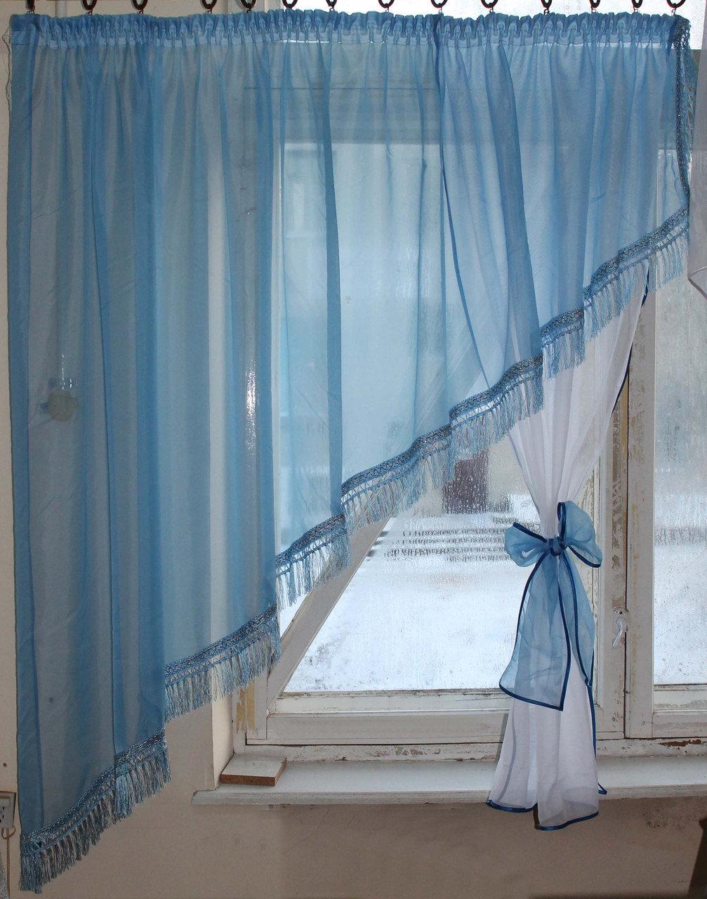 

Комплект на кухню Chtextil Голубой с белым 009к (У)