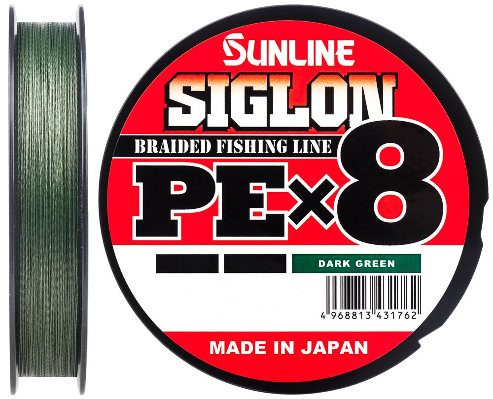 

Шнур Sunline Siglon PE х8 300m (темн-зел.) #1.7/0.223mm 30lb/13.0kg