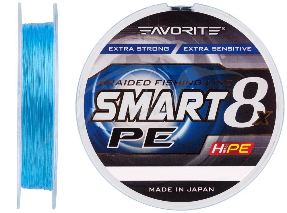 

Шнур Favorite Smart PE 8x 150м (sky blue) #1.0/0.171mm 12lb/8.6kg