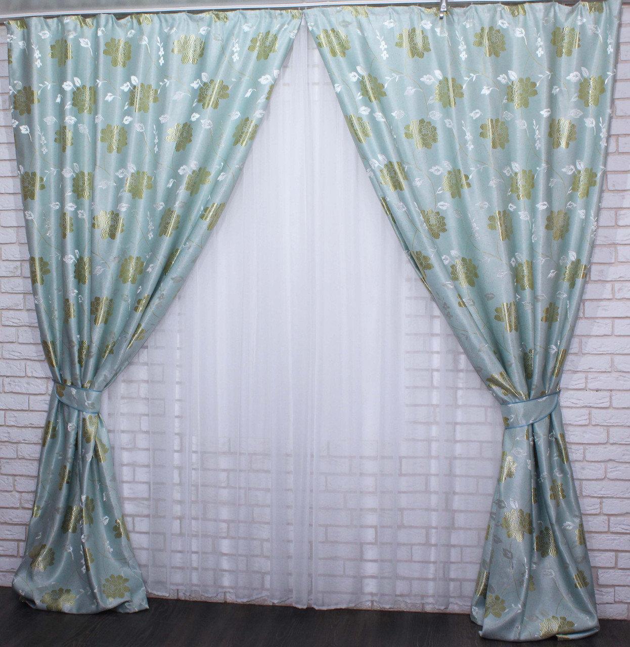 

Комплект штор Chtextil коллекция блэкаут. Цвет бирюзовый