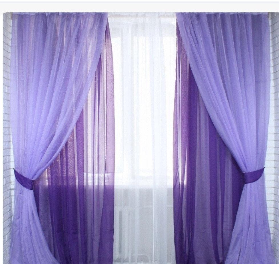 

Шторы Chtextil из шифона "Інь Янь" Ширина каждой шторы по 2.5м