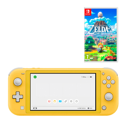 

Набор Консоль Nintendo Switch Lite 32GB Yellow Новый + Игра The Legend of Zelda: Link's Awakening Nintendo Switch Русские Субтитры Новый