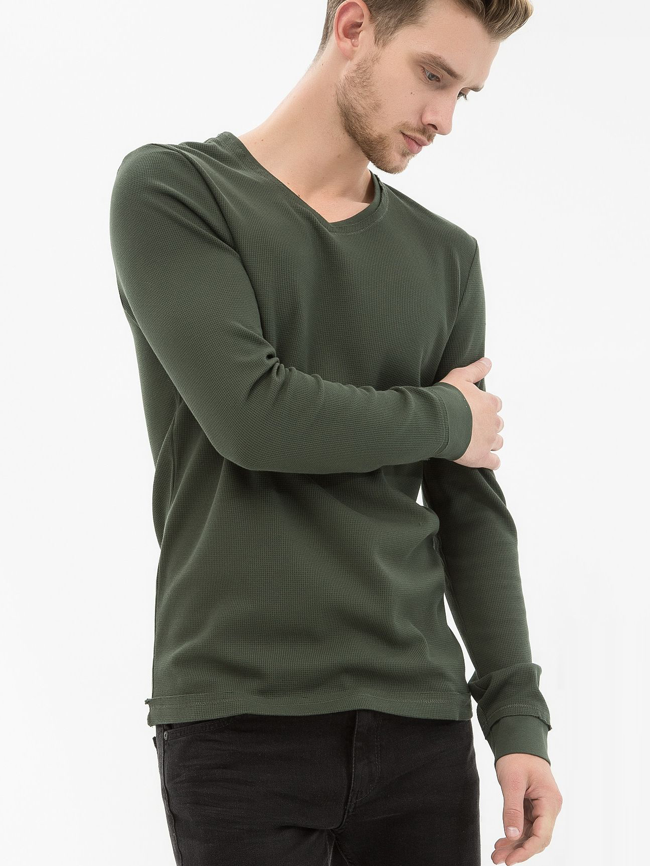 

Лонгслив Koton 7KAM12237LK-890  Khaki, Лонгслив Koton 7KAM12237LK-890 XXS Khaki
