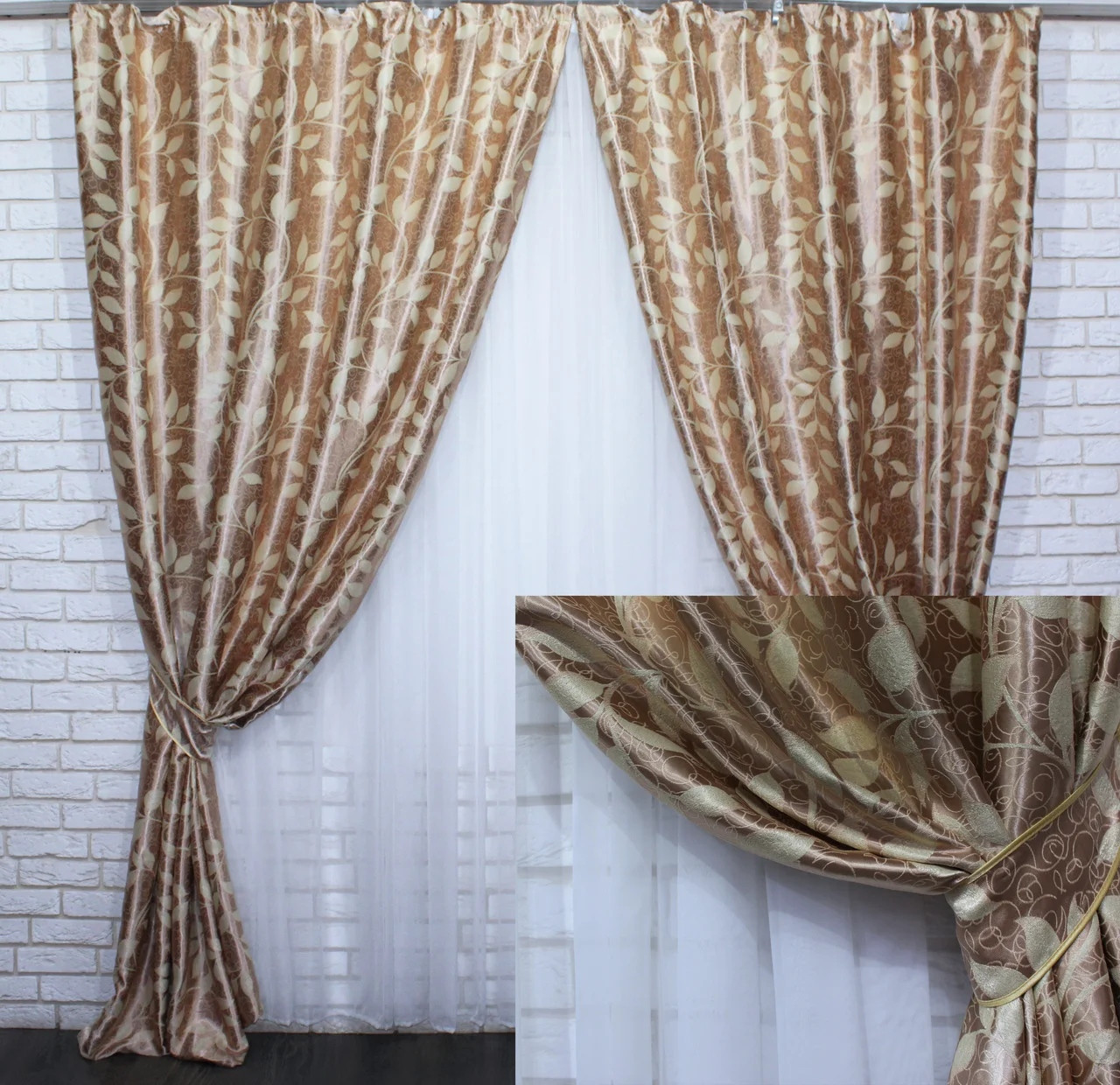 

Комплект штор Chtextil блэкаут Светло коричневый