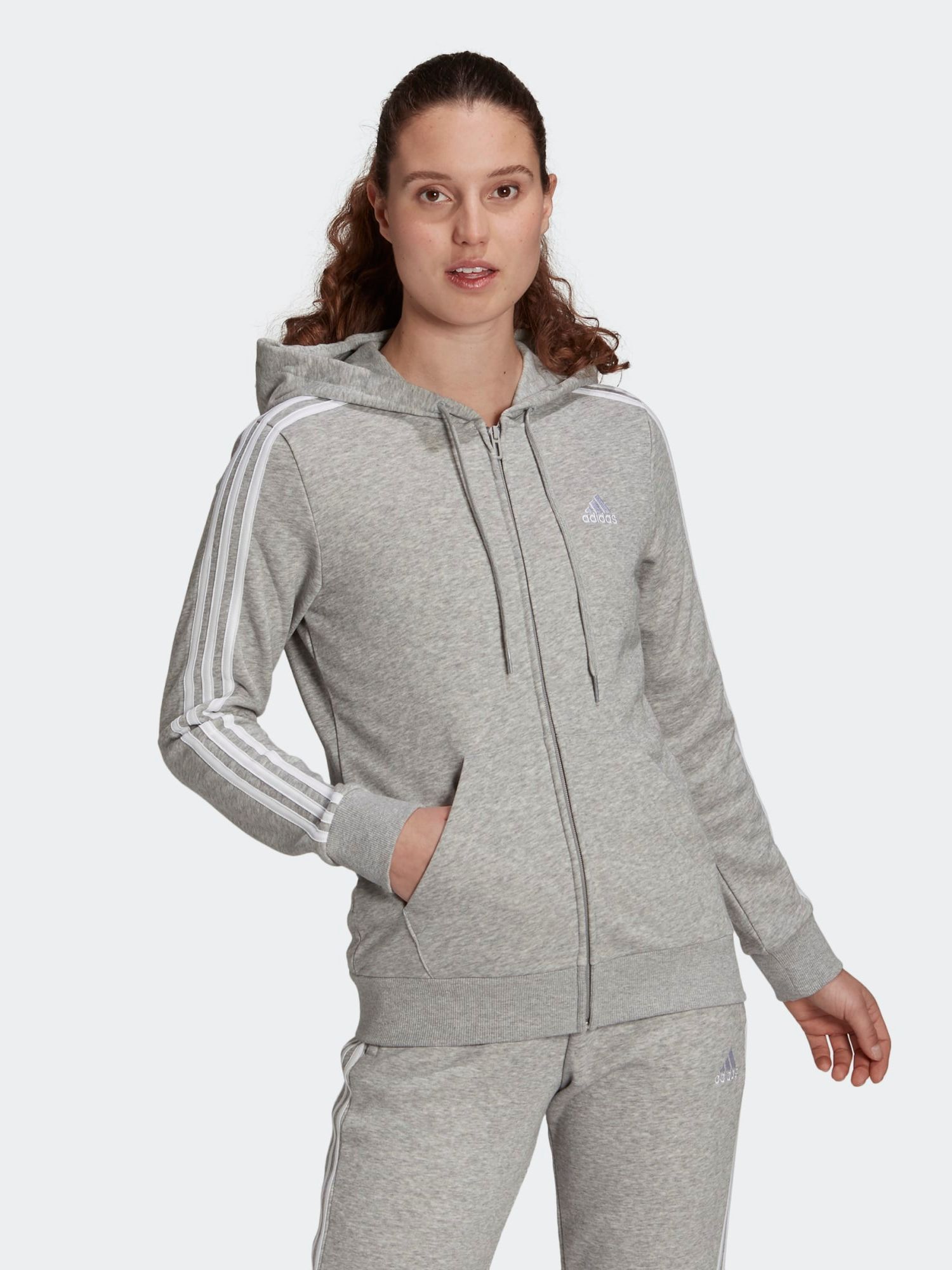

Толстовка Adidas W 3S Ft Fz Hd GL0802  Mgreyh/White, Толстовка Adidas W 3S Ft Fz Hd GL0802 M Mgreyh/White