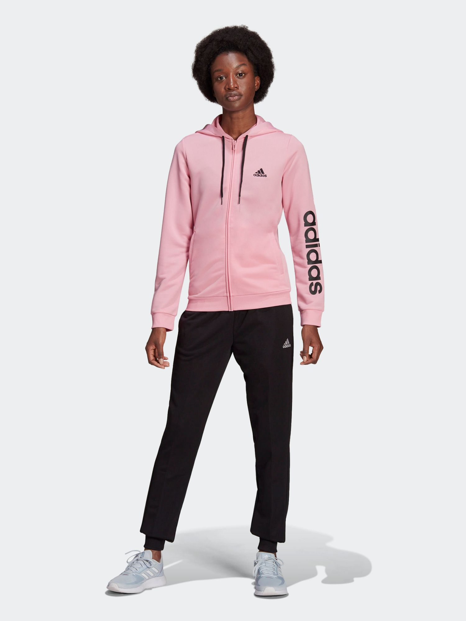 

Спортивный костюм Adidas W Lin Ft Ts HD1697  Ltpink/Black, Спортивный костюм Adidas W Lin Ft Ts HD1697 L Ltpink/Black