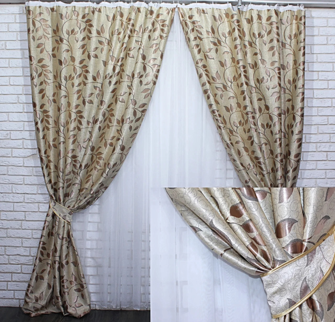 

Комплект штор Chtextil блэкаут Светло серый 2шт x2.5м